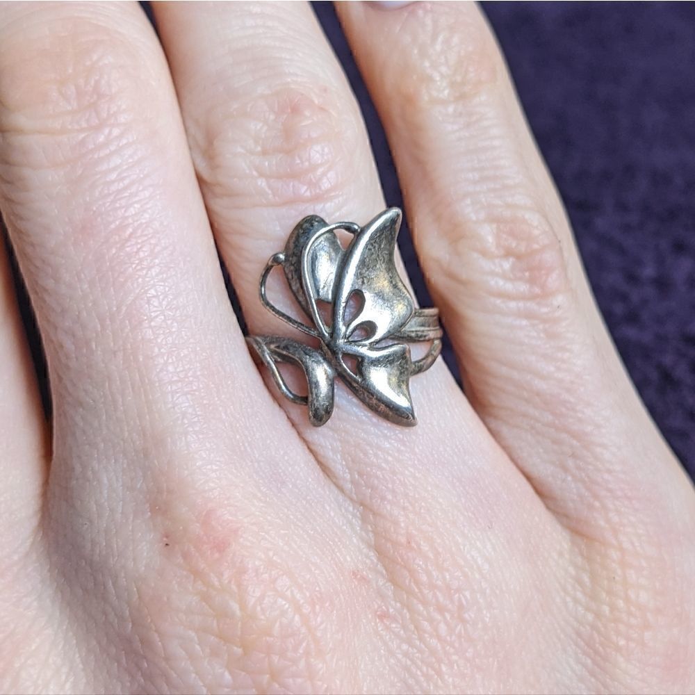 😍 silver butterfly ring 